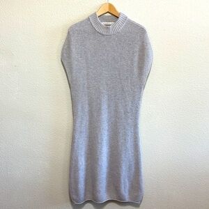 Athleta Grey Knit Mock Short Sleeve Dress